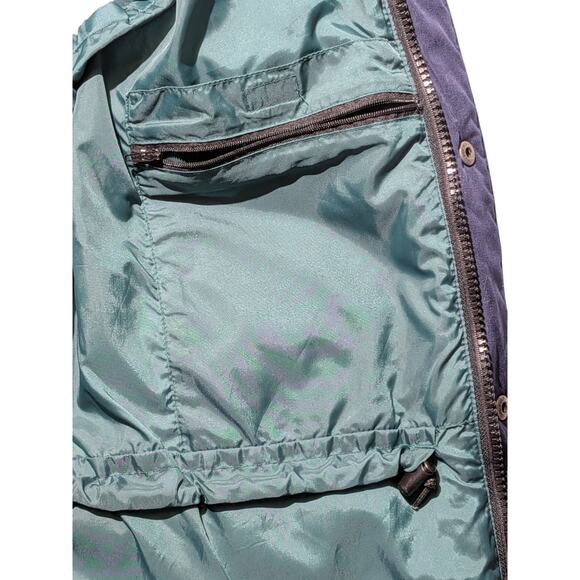 Vintage Eddie Bauer Lined Goose Down Puffer Vest Navy Blue Size Large - Picture 6 of 16